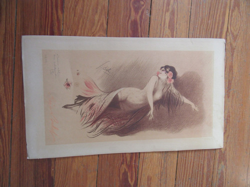 Gravure 1900 signee bola - 1900,