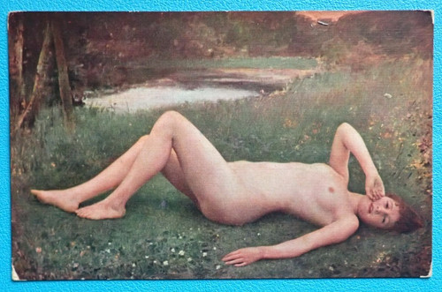 Cpa 1900 tableau - 1900, femme