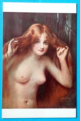 Cpa 1900 tableau femme nue - cpa,