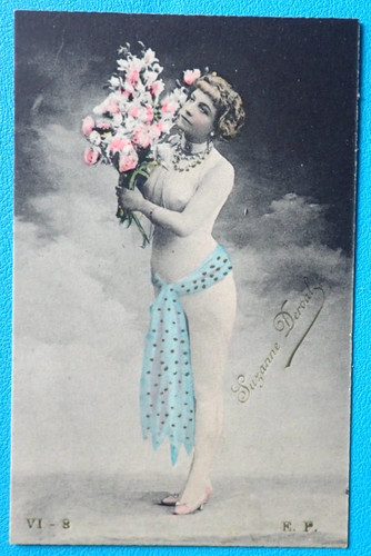Cpa 1900 femme nue suzanne - nue,