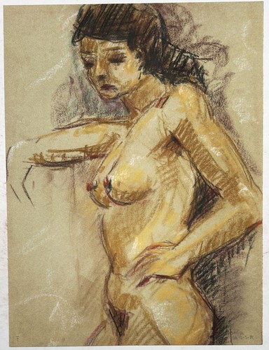 Femme nue signée - nue,