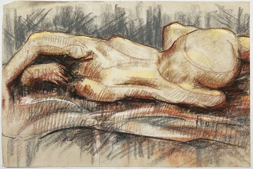Femme nue akt signiert - nue,