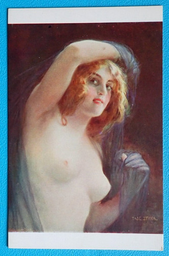 Cpa 1900 tableau femme - tableau, nue
