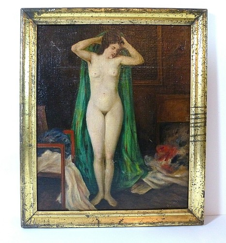 Peinture huile érotique - huile,