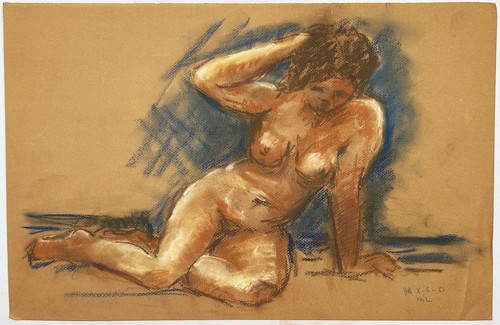 Dessin signé femme nue - signé,