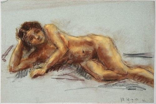 Dessin signed 394 femme - signed,